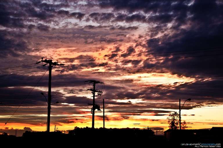 colorful cloudy sky on sunset with purple color