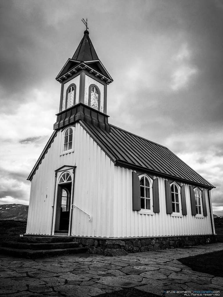 wood church at pingvellir nordic iceland