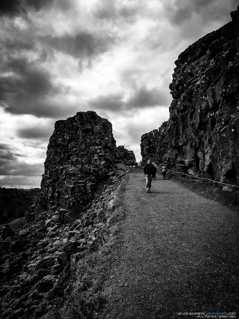 iceland rocky road found in the Hvítá river canyon in Southwest Iceland