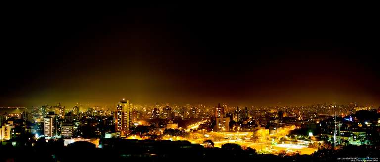 nightshot of porto alegre city rio grande do sul brasil