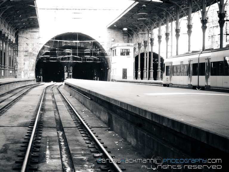 old boarding platform at a train station