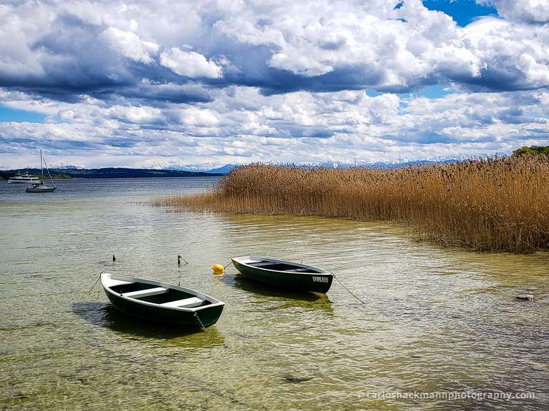 two small boats in a lake