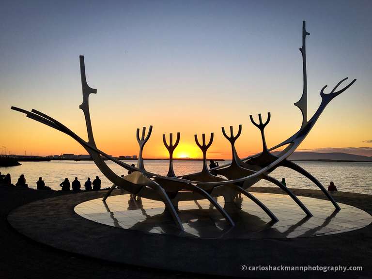 Sun Voyager located at Reykjavik - Iceland is described as a dreamboat, or an ode to the Sun
